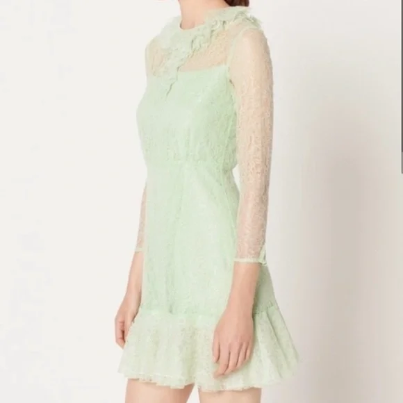 Sandro Paris Sandro Green Lace Dress Sandro, Green Riviera